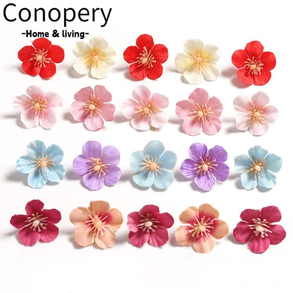 Conopery Bộ 50 Bông Hoa Anh Đào Giả Bằng Lụa Dùng Trang Trí diy