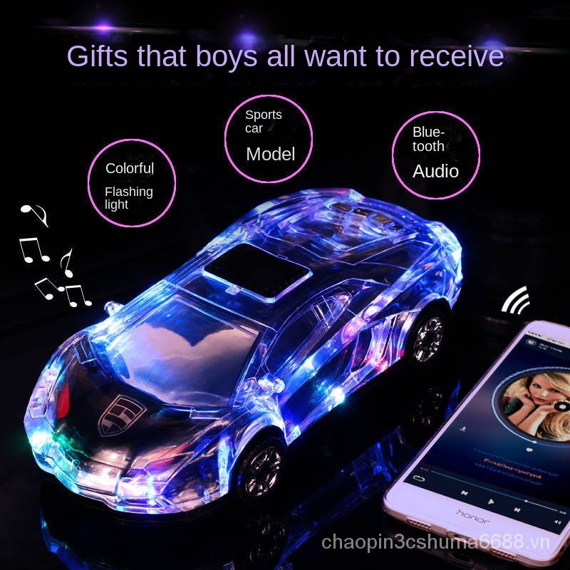 Ppsm Loa bluetooth Không Dây Có Đèn Pha Lê Nhiều Màu Hình Cá Heo / Loa / Loa / Loa subwoofer / Loa bluetooth / game / Loa subwoofer / Loa Xe Hơi