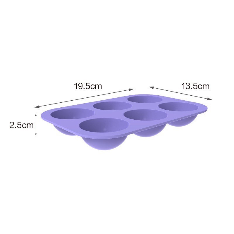 Khuôn silicon bán cầu 5cm