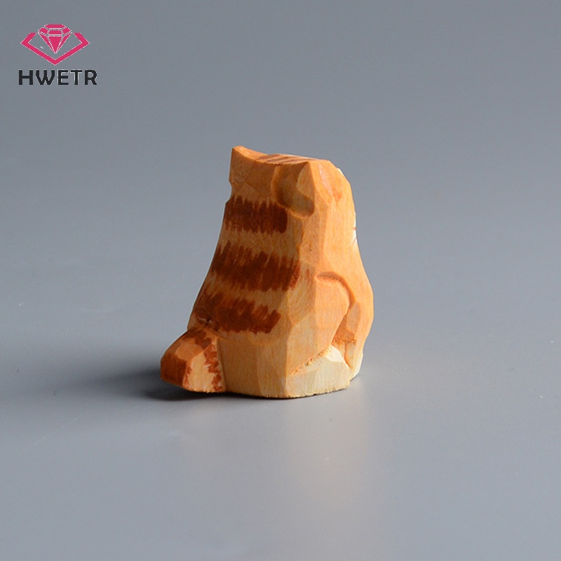 Hwtr Móc Chìa Khóa Hình Chú Mèo Nhỏ Điêu Khắc Thủ Công Tinh Khiết Sáng Tạo Để Bàn Trang Trí Học Sinh Mới