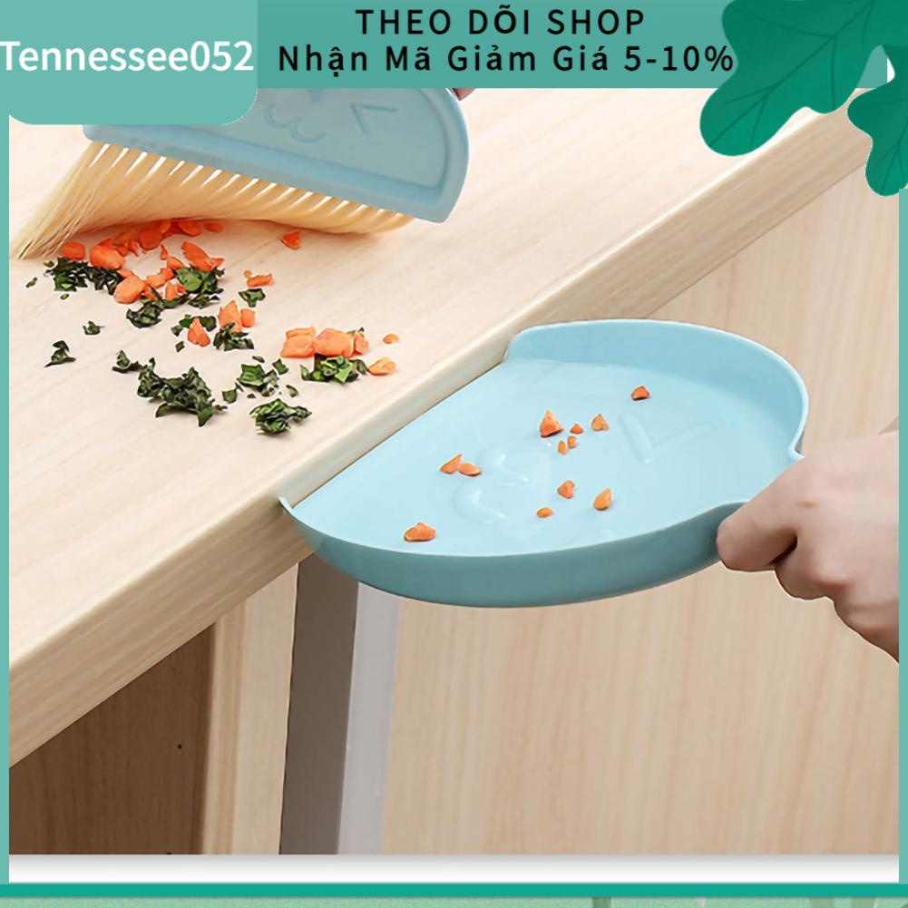 Tennessee052 Bộ chổi nhỏ và hót rác Bàn phím treo mini Chổi quét bụi cho máy tính xách tay để lau bàn văn phòng
