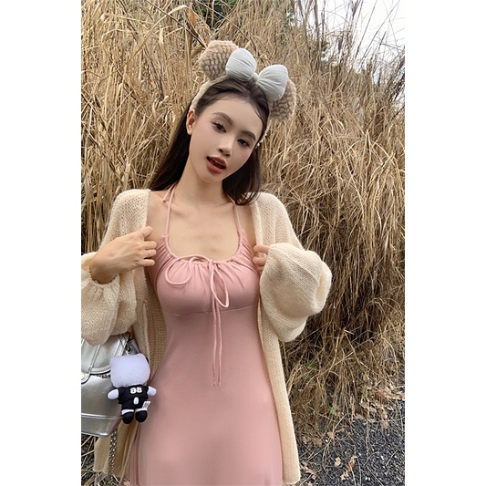 Áo Khoác cardigan Dài Tay Dáng Rộng Màu Trơn Mùa Thu 2023 Mới Dễ Phối Đồ Cho Nữ
