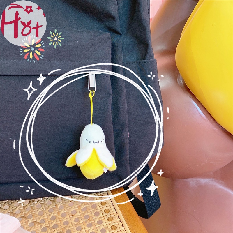 Jr Móc Khóa Hình Quả Chuối Nhồi Bông Đáng Yêu