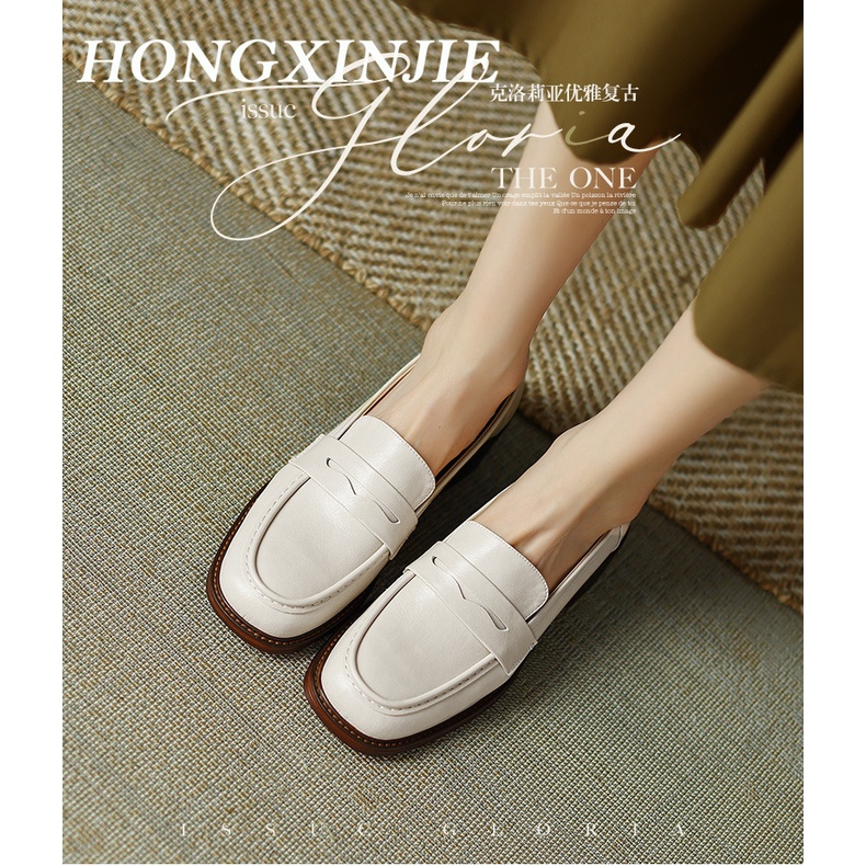 Giày da HONGXINGJIE FBL2390394 36Z230905 đế dày mềm thời trang cao cấp cho nữ