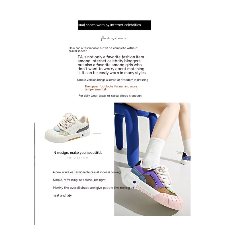 Giày Thể Thao Mũi Tròn Đế Dày Phong Cách Nhật Bản Thời Trang Mùa Thu Hàng Mới 2023