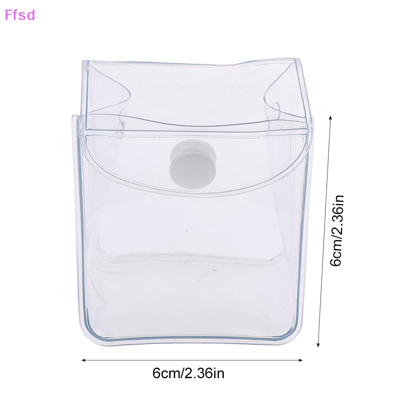 1 Bộ Túi Đựng Tiền Xu / Tai Nghe / Móc Khóa mini Trong Suốt Hình Búp Bê anime Kèm Quả Bông