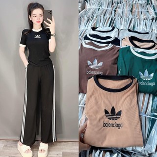 Đồ bộ quần dài ống rộng nữ (đồ bộ nữ,đồ ngủ nữ,đồ mặc nhà, set đồ bộ nữ, bộ nữ,bộ ngủ nữ,đồ bộ thun gân)