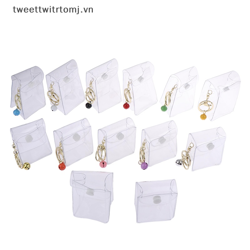 Túi Đựng Tiền Xu / Chìa Khóa / Son Môi mini Trong Suốt Hình Búp Bê tomj