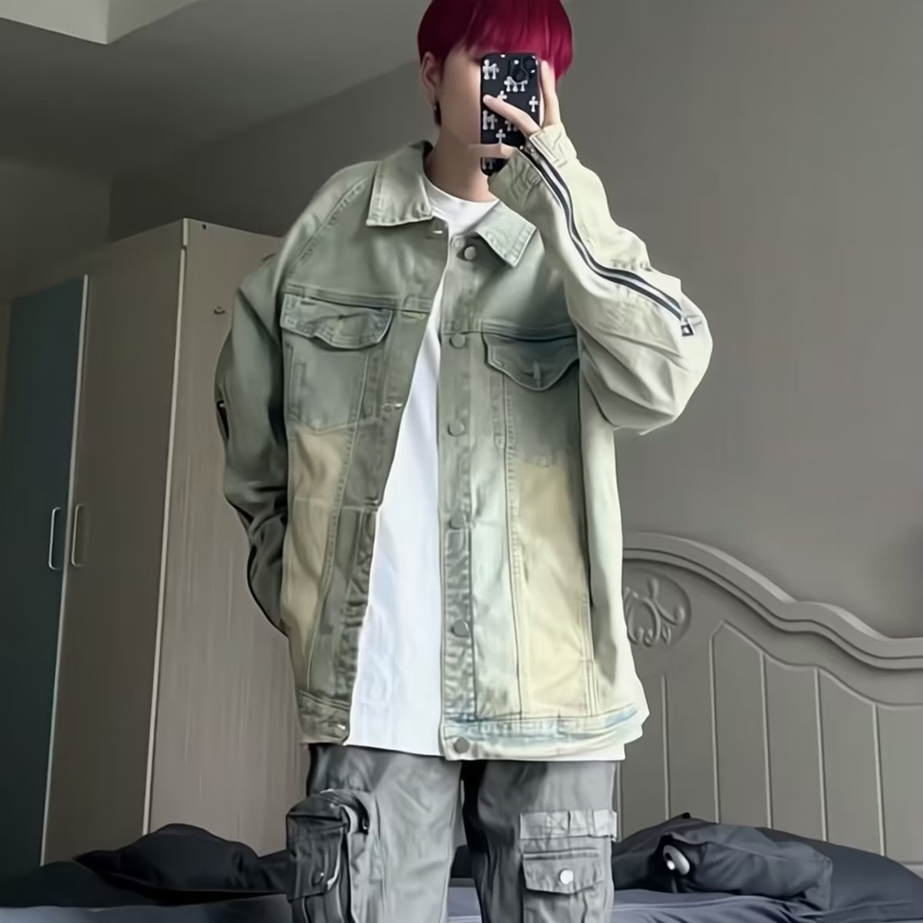 Áo Khoác Jean Tay Dài Thời Trang Cao Cấp Cho Nam