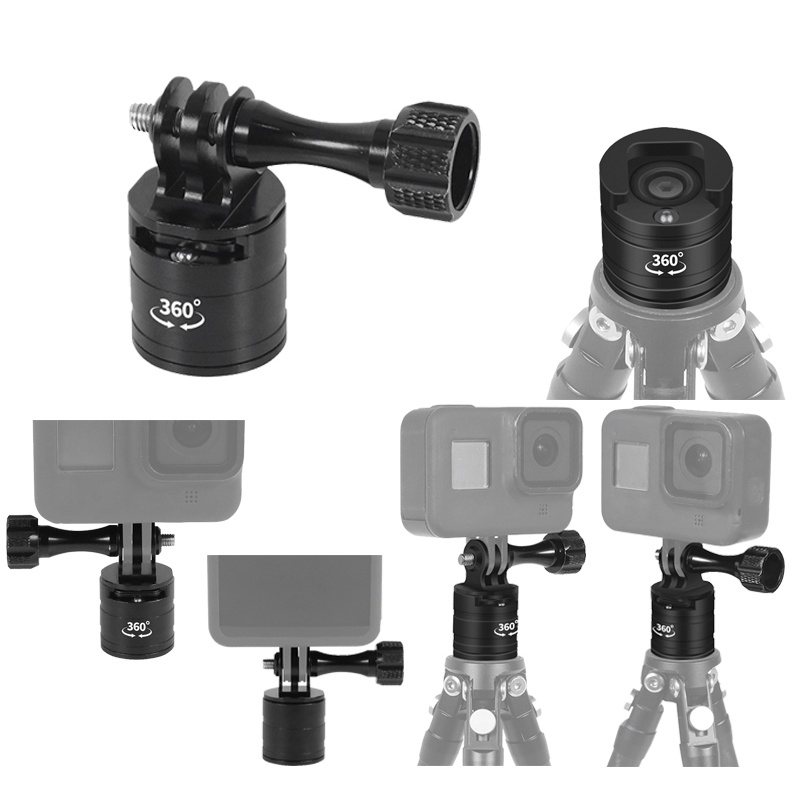 CNC Hợp Kim Nhôm Chân Máy Gắn Adapter Giá Đỡ Cho GoPro 11 Cho DJI OSMO 360 Osmo Camera Hành Động 360
