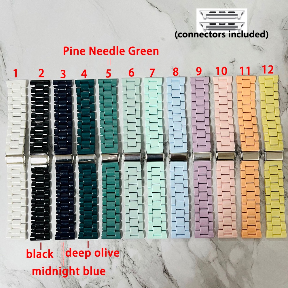 Thời Trang Dây Đeo Nhựa acrylic Trong Suốt Cho Đồng Hồ Thông Minh apple watch series 8 7 se 6 5 4 3 ultra iwatch 40mm 44mm 41mm 45mm 49mm