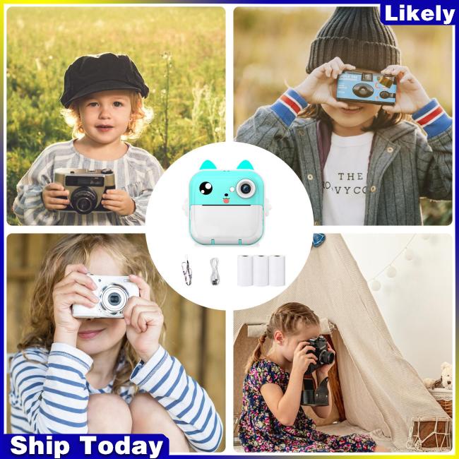 Máy Ảnh q5 Màn Hình 2 inch Bằng Giấy In Họa Tiết Môi Làm Quà Tặng Đồ Chơi Lý Tưởng Cho Bé Trai Bé Gái 3-12 Tuổi