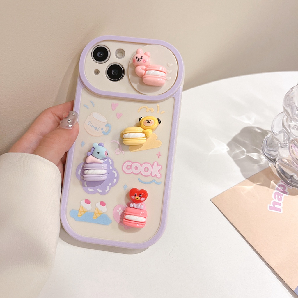 Ốp Điện Thoại Họa Tiết Bánh macaron bt 21 3d Cho iphone 15 promax 15 14 pro max 13 pro max 12 pro max 11