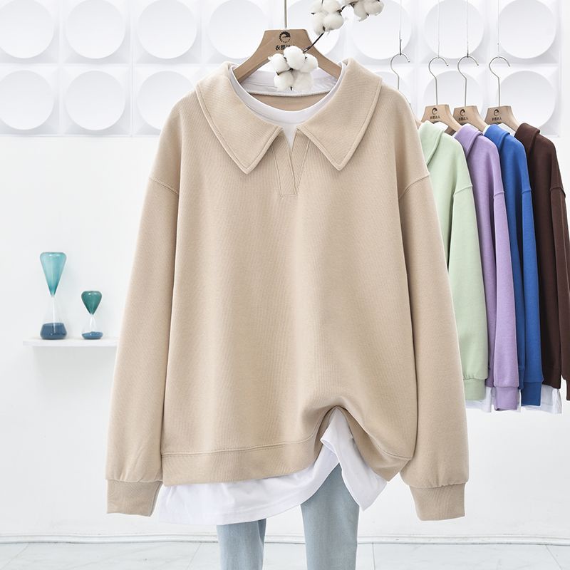 Áo sweatshirt Dáng Rộng Cỡ Vừa Thời Trang Xuân Thu Cho Nữ 45-150kg c11833
