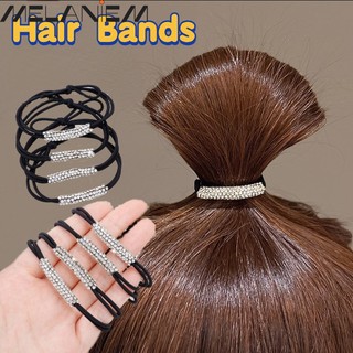 Sang trọng dây cột tóc co giãn đính đá lấp lánh thời trang cho nữ