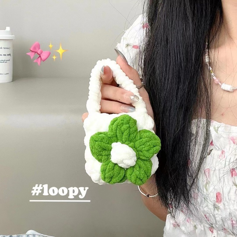 Vỏ Bảo Vệ Hộp Sạc Tai Nghe bluetooth Không Dây airpods1 / 2 3 pro pro2 air pods pro 3 Hình Hoa Trà Nhồi Bông Dễ Thương Ốp