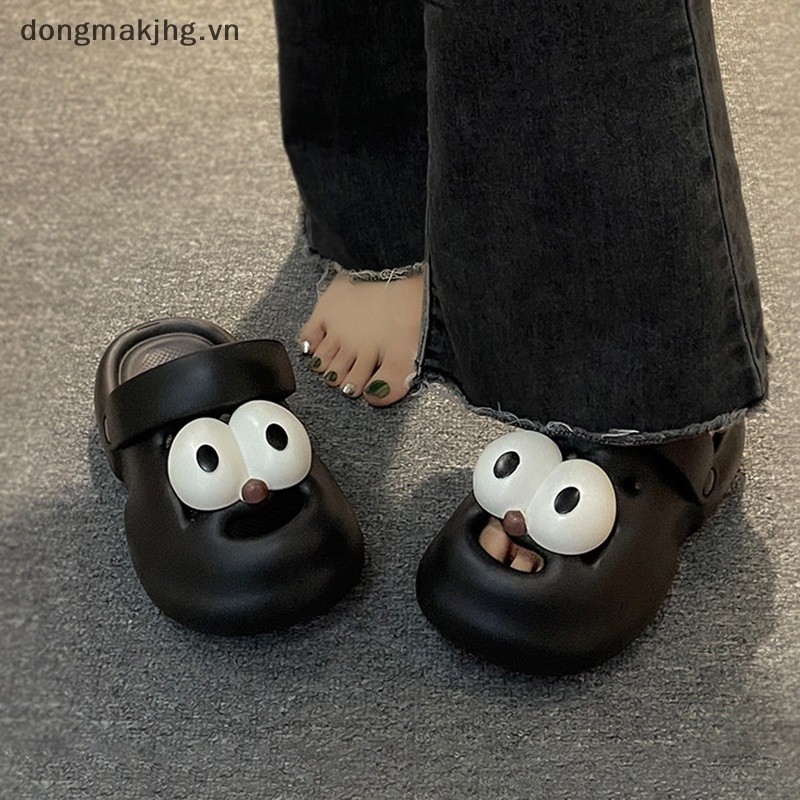 Dép Đế Bằng Chống Trượt Mũi Tròn Họa Tiết Hoạt Hình Dễ Thương Cho Nữ