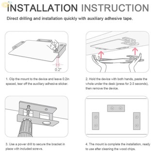 【VARSTR】Compact Under Desk For Laptop Mount 3PCS Set for Space Saving For Laptop Storage