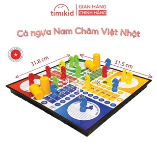 Đồ Chơi Cờ Cá Ngựa Nam Châm Việt Nhật - Vijago - Size Đại - Hàng Việt Nam An Toàn Cho Bé Từ 3 Tuổi