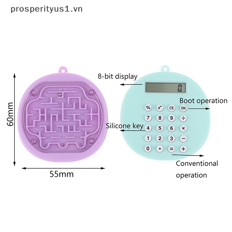 Móc Khóa Máy Tính Hình Tròn Kỹ Thuật Số mini Sáng Tạo Làm Quà Tặng Cho Trẻ Em