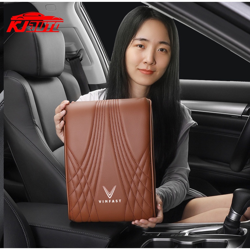 Tấm Da Bọc Hộp Tỳ Tay Xe Hơi Cho vinfast lux a fadil president sa vf e34
