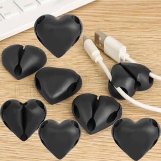 Kẹp cố định dây cáp usb / giá đỡ cáp dữ liệu màu đen đơn giản / tự dính cố định dây cáp để bàn văn phòng / nhà ở