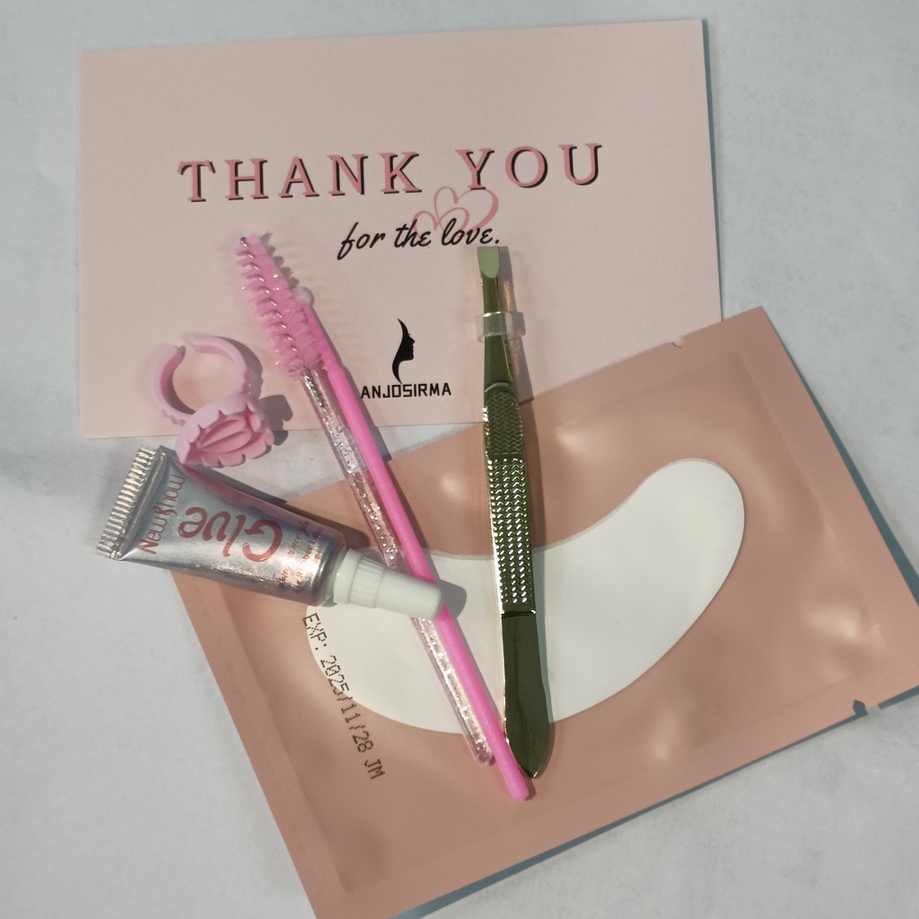 ANJOSIRMA Bộ Keo Dán Lông Mi Giả Kèm Khay Chuyên Dụng