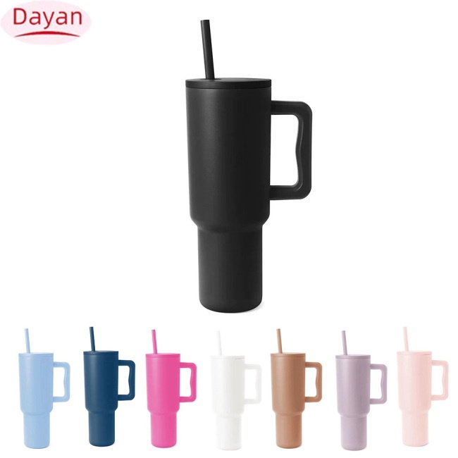 Cốc Giữ Nhiệt Bằng Thép Không Gỉ 40Oz Có Tay Cầm Tiện Dụng Cho Xe Hơi / Văn Phòng
