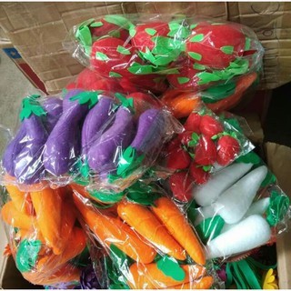 Rau củ quả bằng vải nỉ, đồ chơi tự tạo mầm non