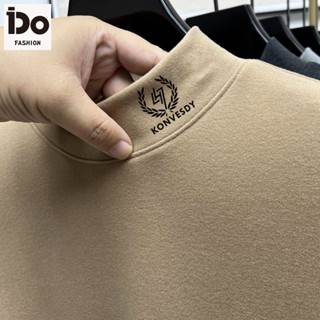 [IDO] Áo thun dài tay giữ nhiệt nhung nửa cổ cao của Đức cuối mùa thu Quần lót giữ nhiệt Áo thun nam dài tay 2023 Nhẹ nhàng trưởng thành Hal