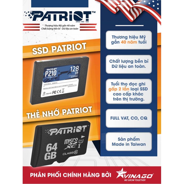 Ổ cứng SSD PATRIOT210 512Gb SATA III - Hàng Chính Hãng