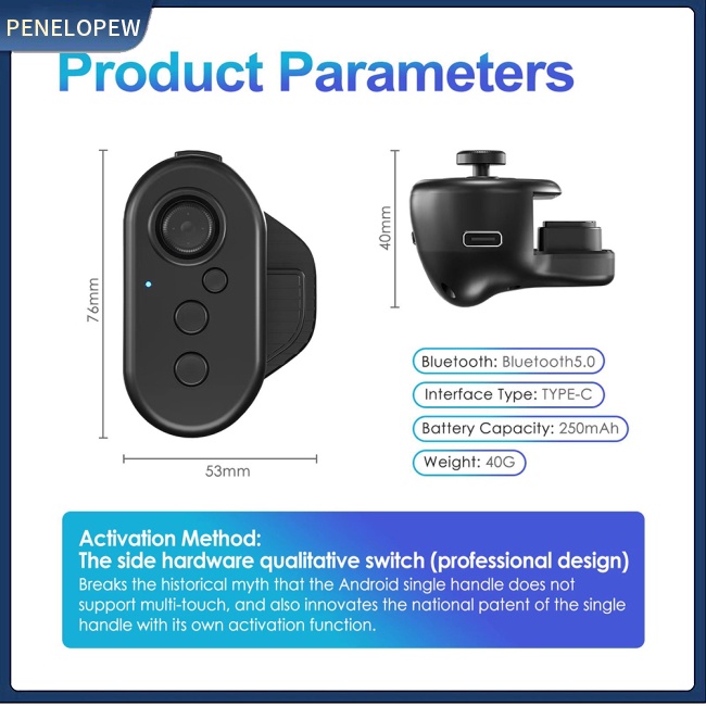 Tay Cầm Chơi game Trên Điện Thoại gm100 Một Bên Tiện Dụng