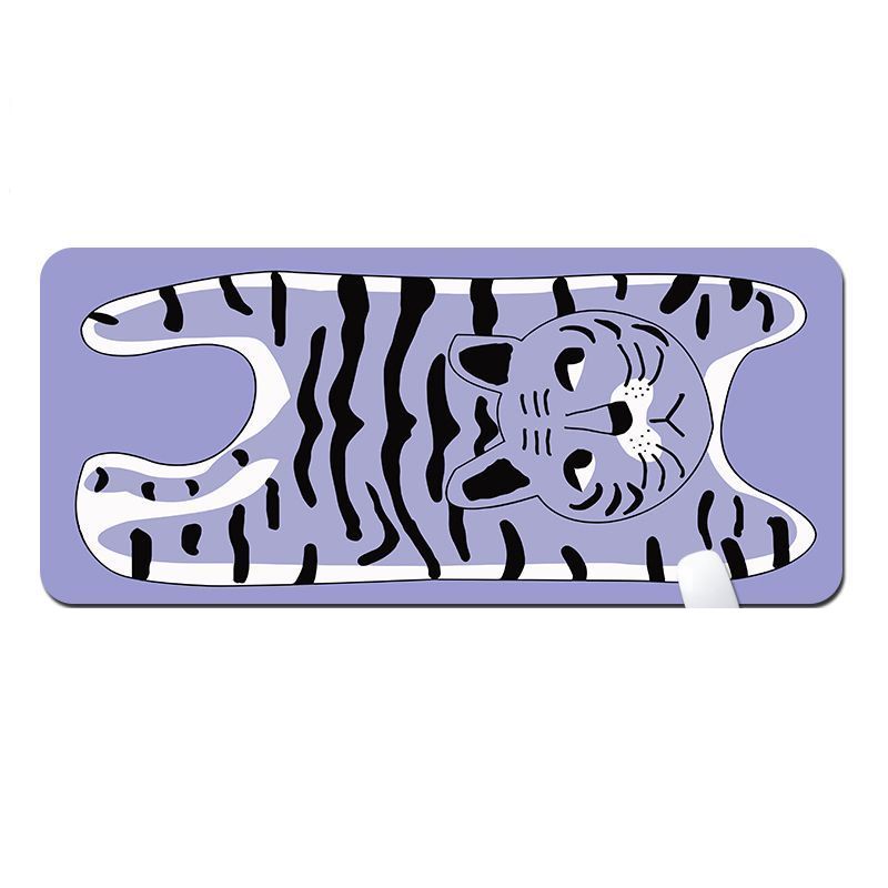 Hoạt Hình Tấm Lót Chuột Và Bàn Phím Máy Tính Dày Chống Trượt Cỡ Lớn In Hình Hổ Dễ Thương