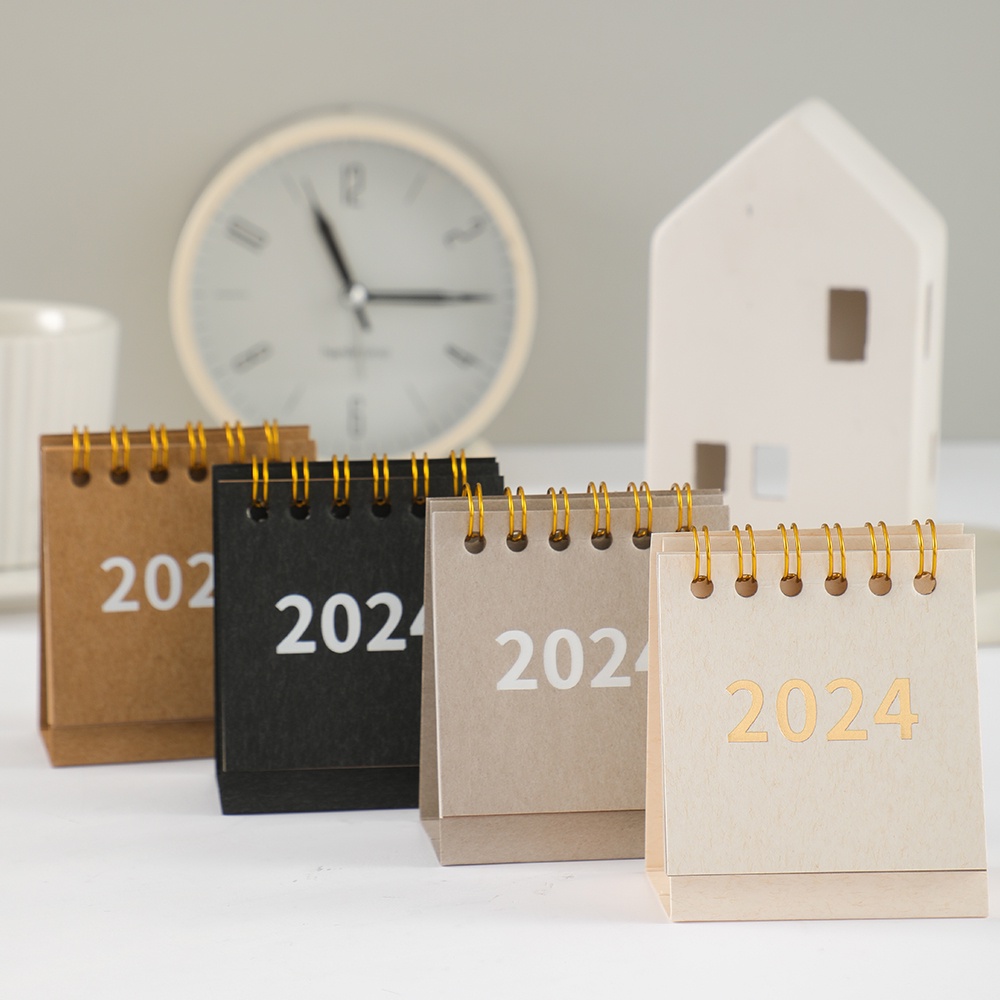 Imoda 1 Lịch 2024 mini Để Bàn Văn Phòng / Trường Học Kiểu Dáng Đơn Giản Sáng Tạo