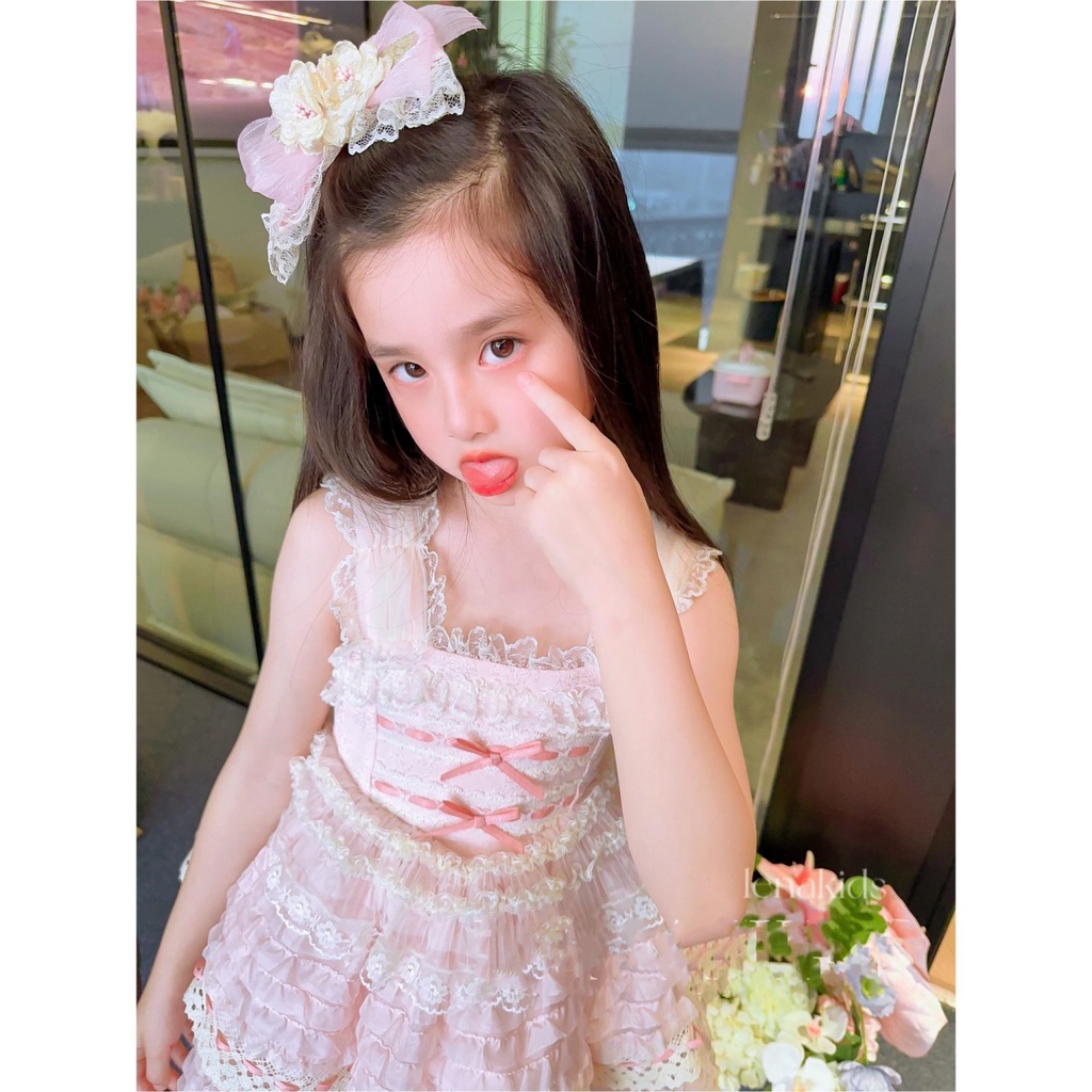 Đầm Công Chúa lolita Phong Cách Hàn Quốc Dễ Thương Thời Trang Mùa Hè Cho Bé Gái