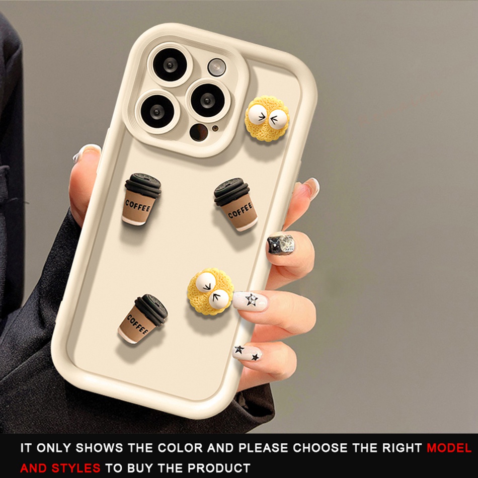 Ốp Điện Thoại Silicon Mềm Chống Sốc Hình Ly Cà Phê 3d iphone 11 12 13 14 15 pro max 11pro 13pro 6 6s 7 8 plus x xr xs max 12pro 15pro