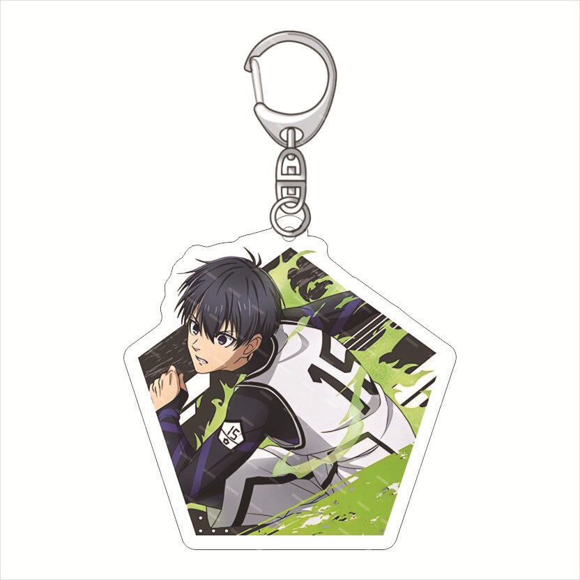 Móc khoá Anime Manga Blue Lock Anime Bachira Meguru Nagi Seishiro Pentagon Pendant Acrylic phụ kiện trang trí dễ decor