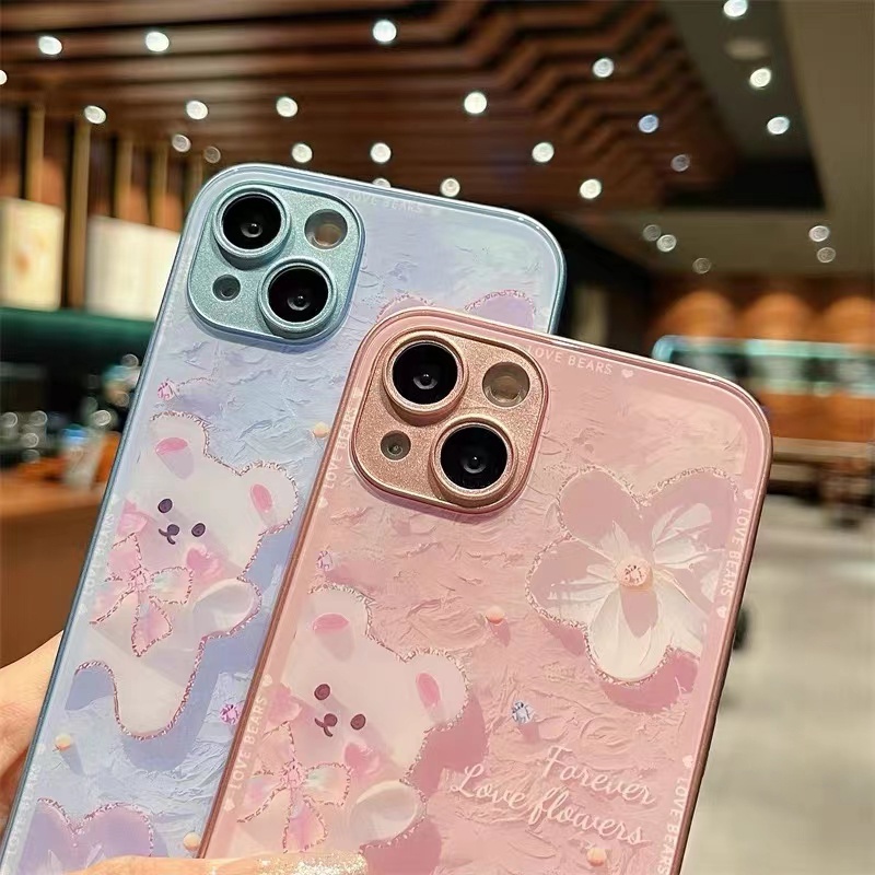 Iphone Ốp Điện Thoại Tráng Gương Hình Thỏ Kim Loại Cho Iphone11 12 14 promax 14 13 12 11 promax xs xr 6 8 7 plus 11 12 15