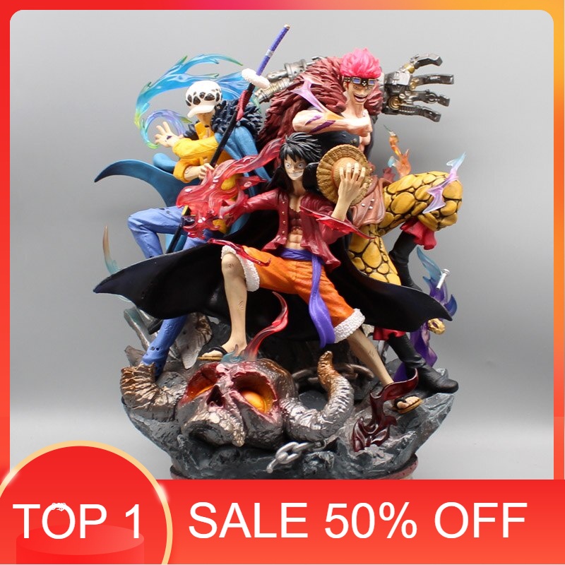 MH76 - Mô Hình Cao Cấp Luffy Law Kid Phiên Bản Nhỏ Cao 22cm - Mô Hình One Piece SẴN HÀNG