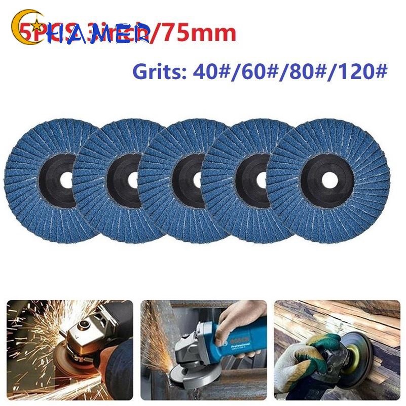 Bộ 5 Đầu Mài 75mm Bằng Đá Zirconia 3 inch 40-120 grits