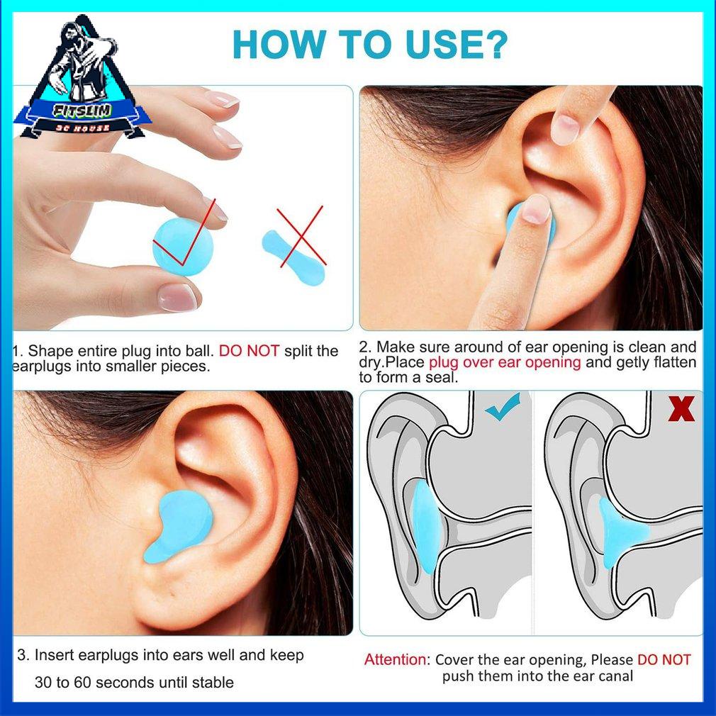 Diy Kneadable Soft Silicone Earplugs Reusable Waterproof