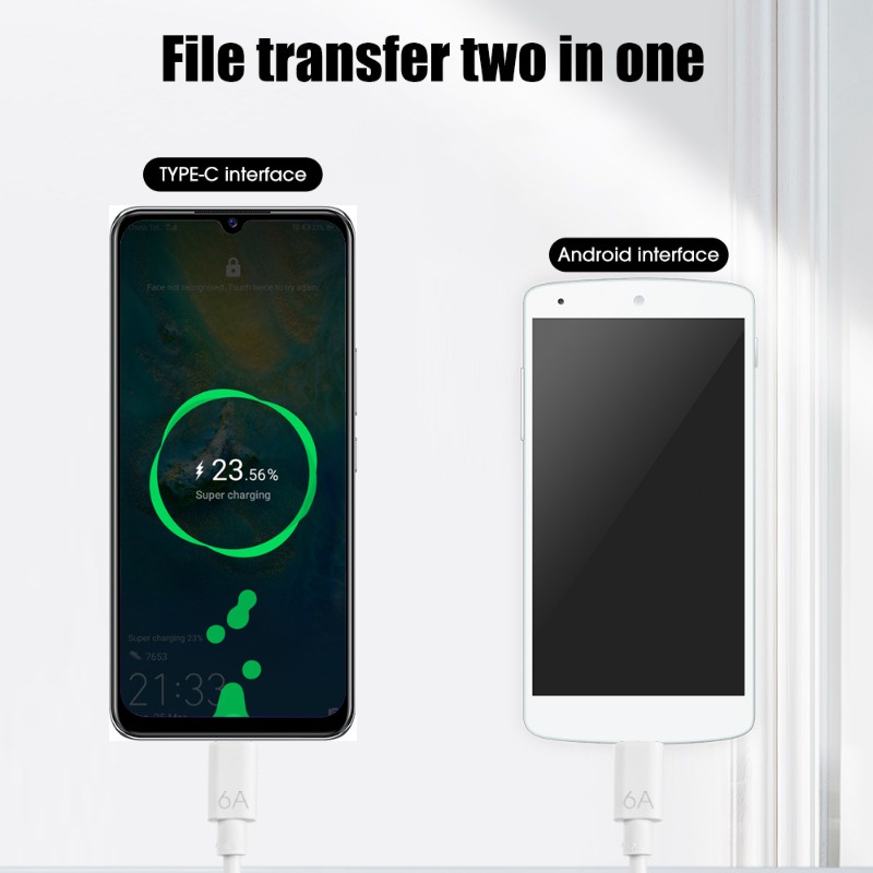 Dây Cáp Sạc Điện Thoại / Máy Tính Bảng / Máy Tính Bảng 60w 6a Hai Đầu type-c Đa Năng