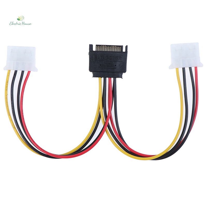 Dây Cáp Nguồn Ổ Cứng 15pin sata male Sang 4 pin molex female