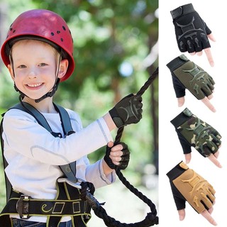 1 Đôi Găng Tay Thể Thao Hở Ngón Chống Trượt Có Thể Điều Chỉnh Cho Bé