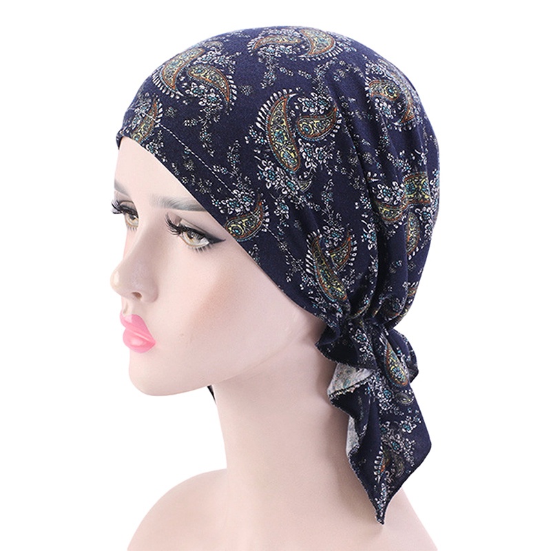 Mũ cotton Trùm Đầu Co Giãn Phong Cách Hồi Giáo wy1 Cho Nữ