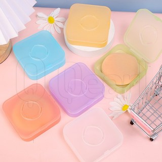 Hộp rỗng đựng mút trang điểm / phấn trang điểm / hộp đựng phấn hình tròn bằng nhựa trong suốt