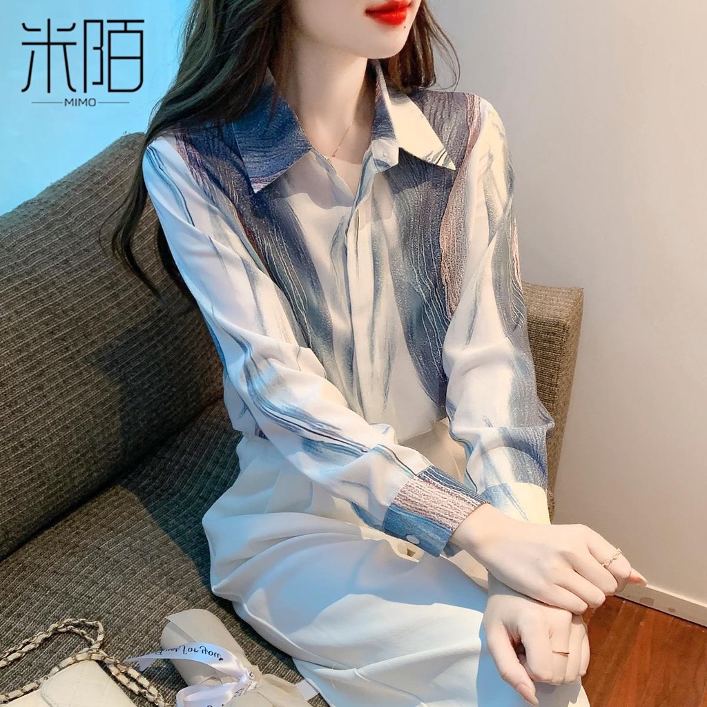 Áo Sơ Mi chiffon Tay Dài Thời Trang Mùa Thu 2023 Thiết Kế Cao Cấp Dành Cho Bạn Nữ