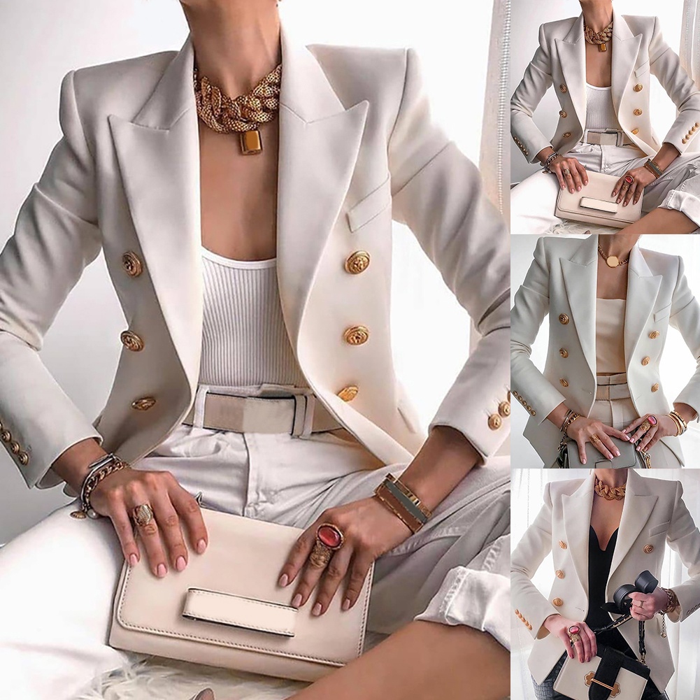 Bộ Đồ H huluboy H huluboy Độc Đáo Cá Tính| Áo Khoác blazer Màu Sắc Thanh Lịch Cho Nữ