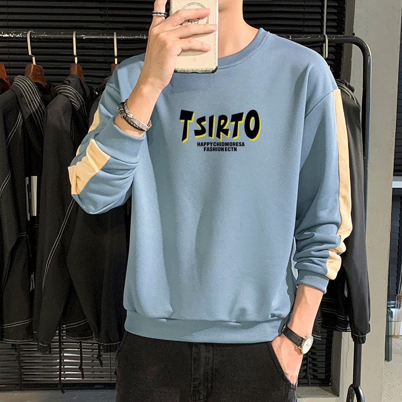 Áo sweater Tay Dài Cổ Tròn Dáng Rộng In Họa Tiết Thời Trang Mùa Thu Cho Nam