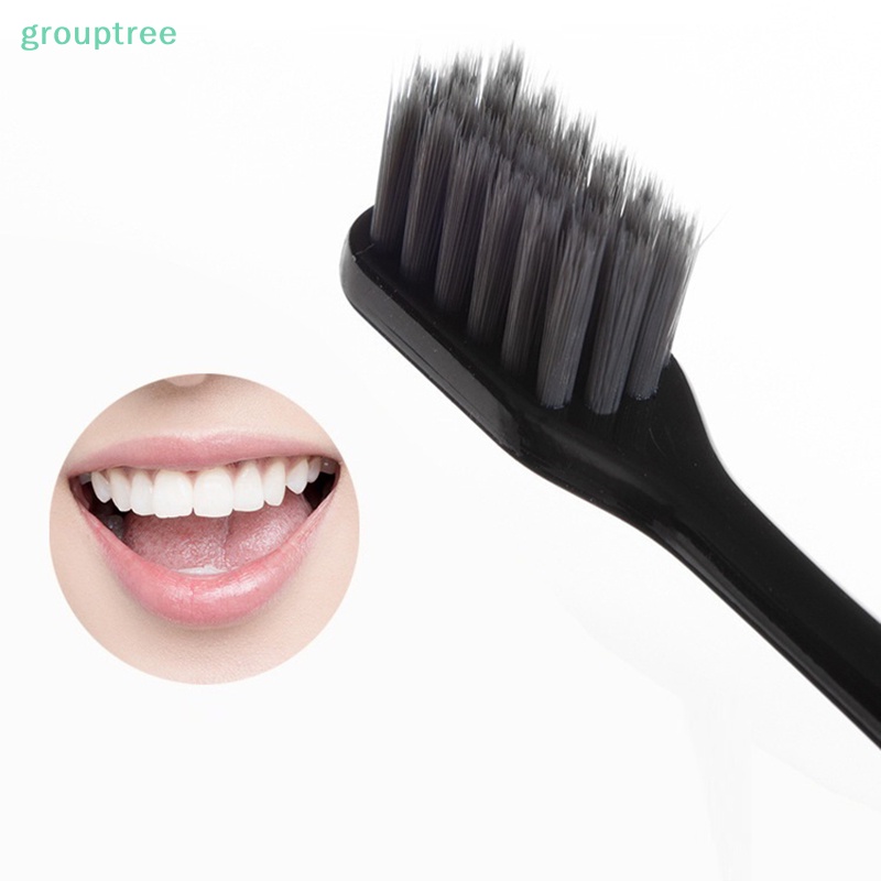 Set 2 Bàn Chải Đánh Răng Than Tre Lông Siêu Mềm Mịn Cho Người Lớn Và Trẻ Em prta